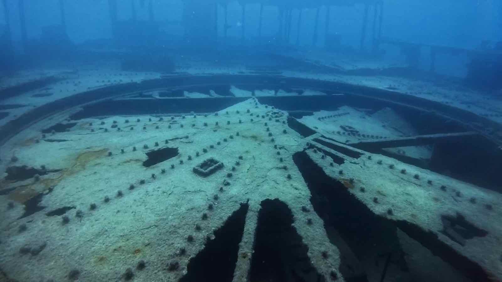 Inside the wreck of MV Scotscraig, Malta