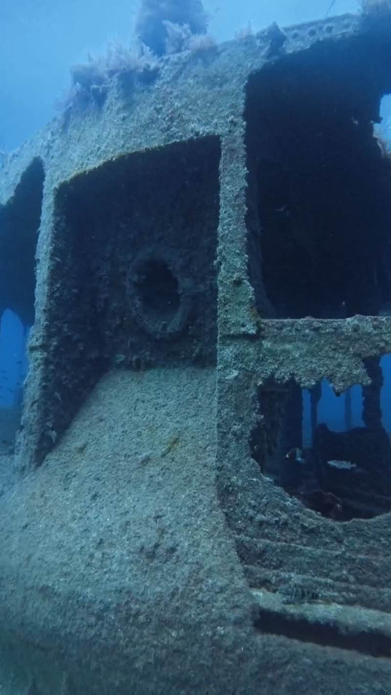 MV Scotscraig bow section wheelhouse, Anchor Bay Malta