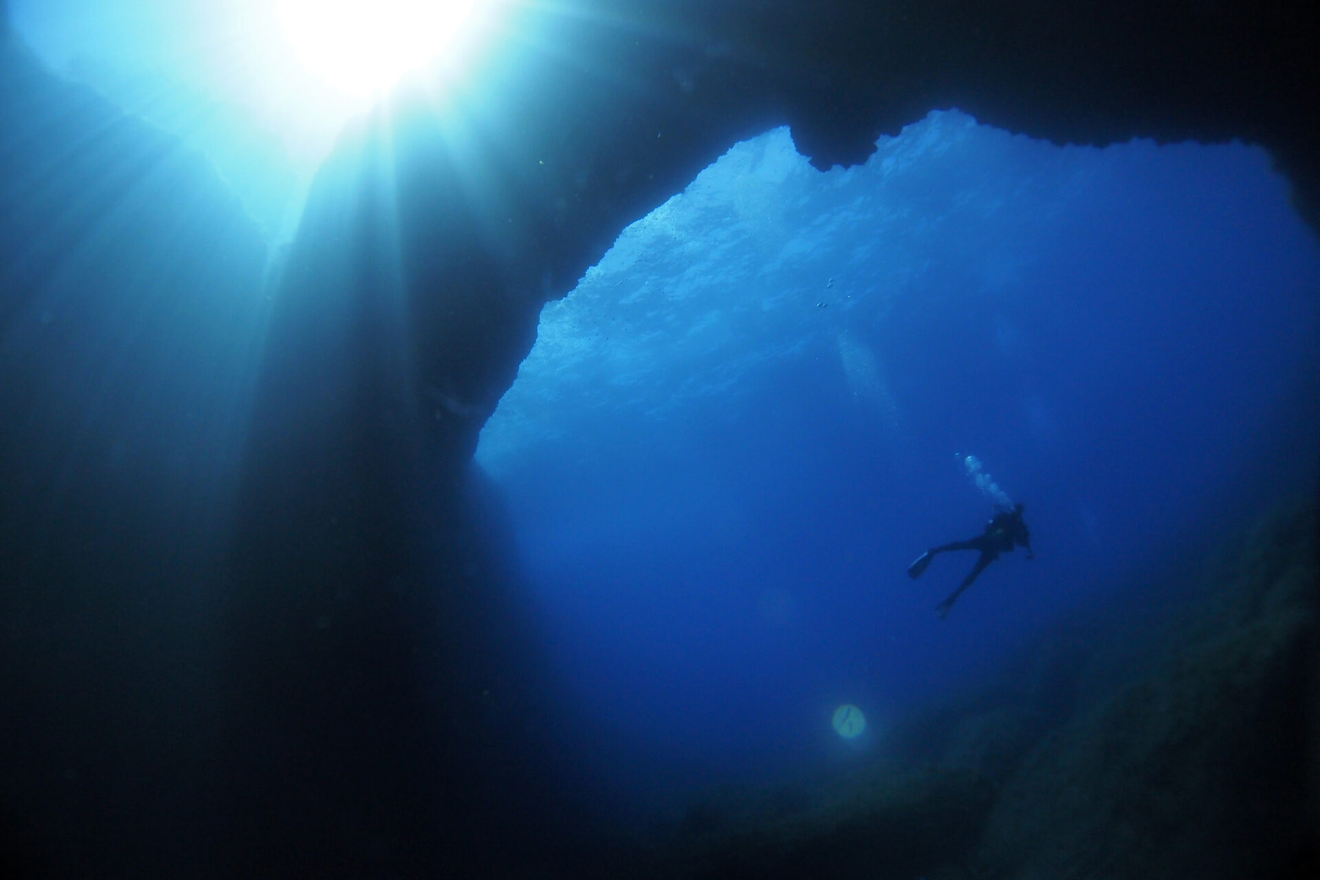 Gozo Blue Hole wall diving